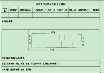 某礦回采工作麵抽采評價標準