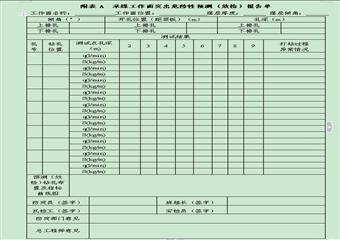 “三軟”突出煤層采煤工作麵突出危險性預測（效果檢驗）技術標準