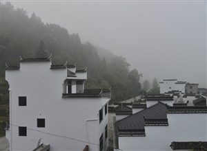 徽派建築 空山雙眼皮