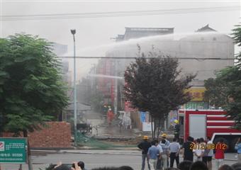 寶雞市天然氣泄露  導致一場火災發生