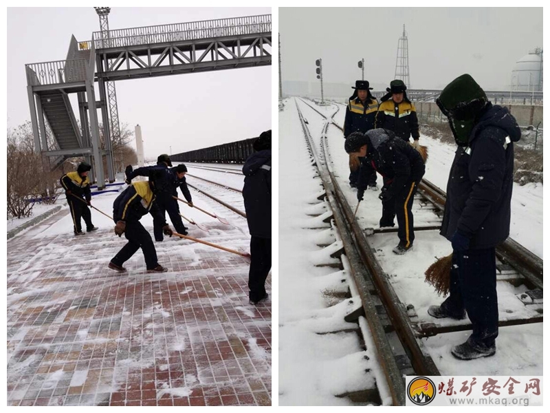 寧東鐵路公司車務段各團支部開展義務掃雪活動