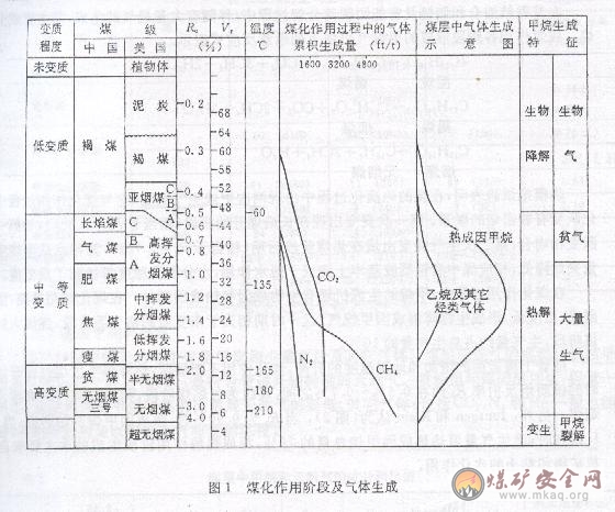 瓦斯的生成