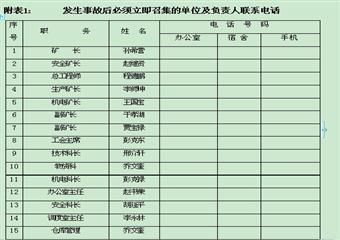 玉山煤礦生產安全事故應急預案